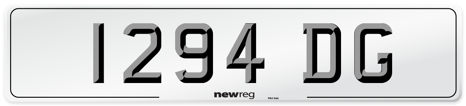 1294 DG Number Plate from New Reg